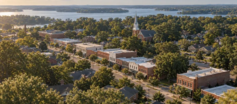 Aerial view of Belmont, North Carolina