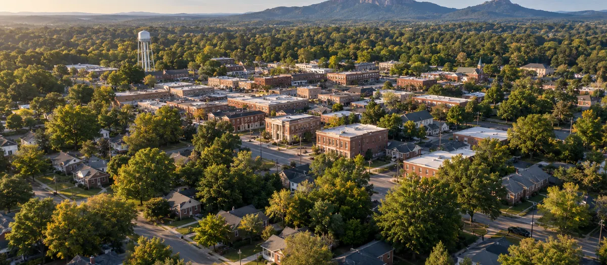 Aerial view of Bessemer City, North Carolina