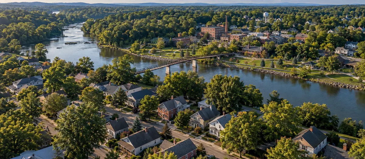 Aerial view of Cramerton, North Carolina