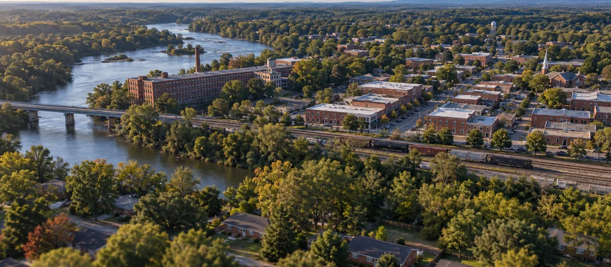 Aerial view of Mount Holly, North Carolina
