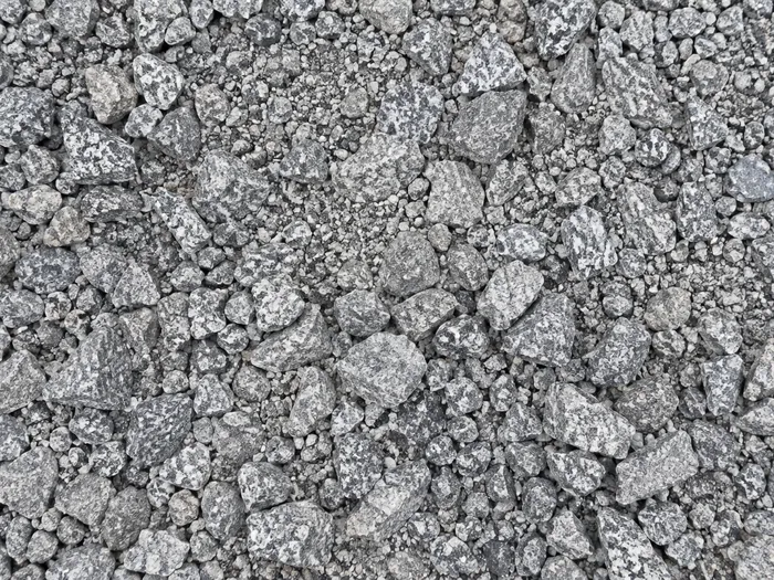 Close view of crusher run gravel